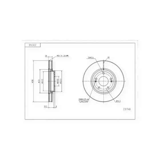 Диск Hyundai iX35, i40, Sonata, Kia Sportage (2010-) передний (d300x28mm) тормозной Мукачево