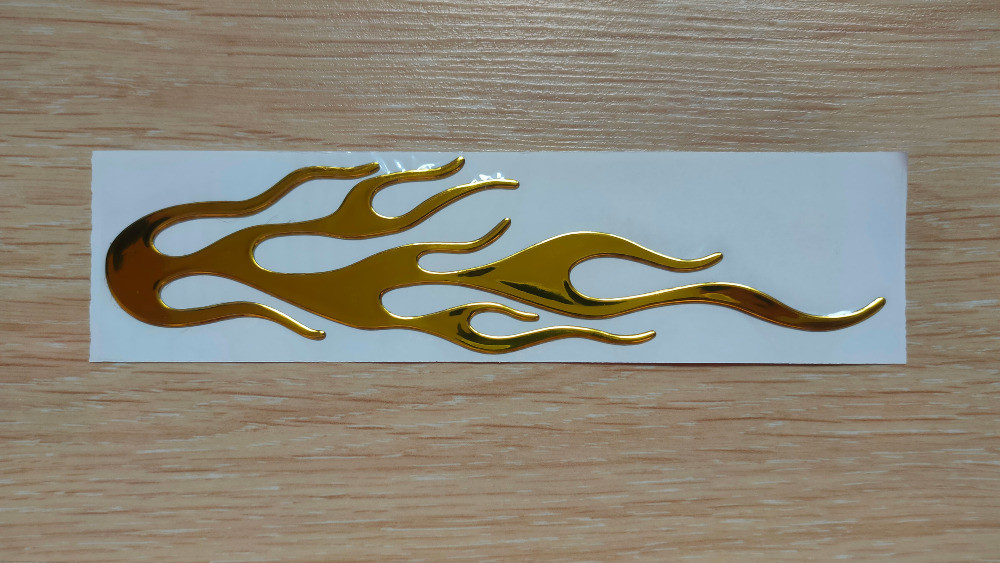 Наклейка на авто Огонь золото выпуклая на авто-мот Киев - изображение 8