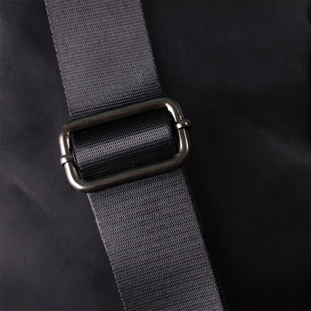 Практична чоловіча сумка через плече з вінтажної натуральної шкіри Shvigel 20870_1 Чорний Київ - фото 1