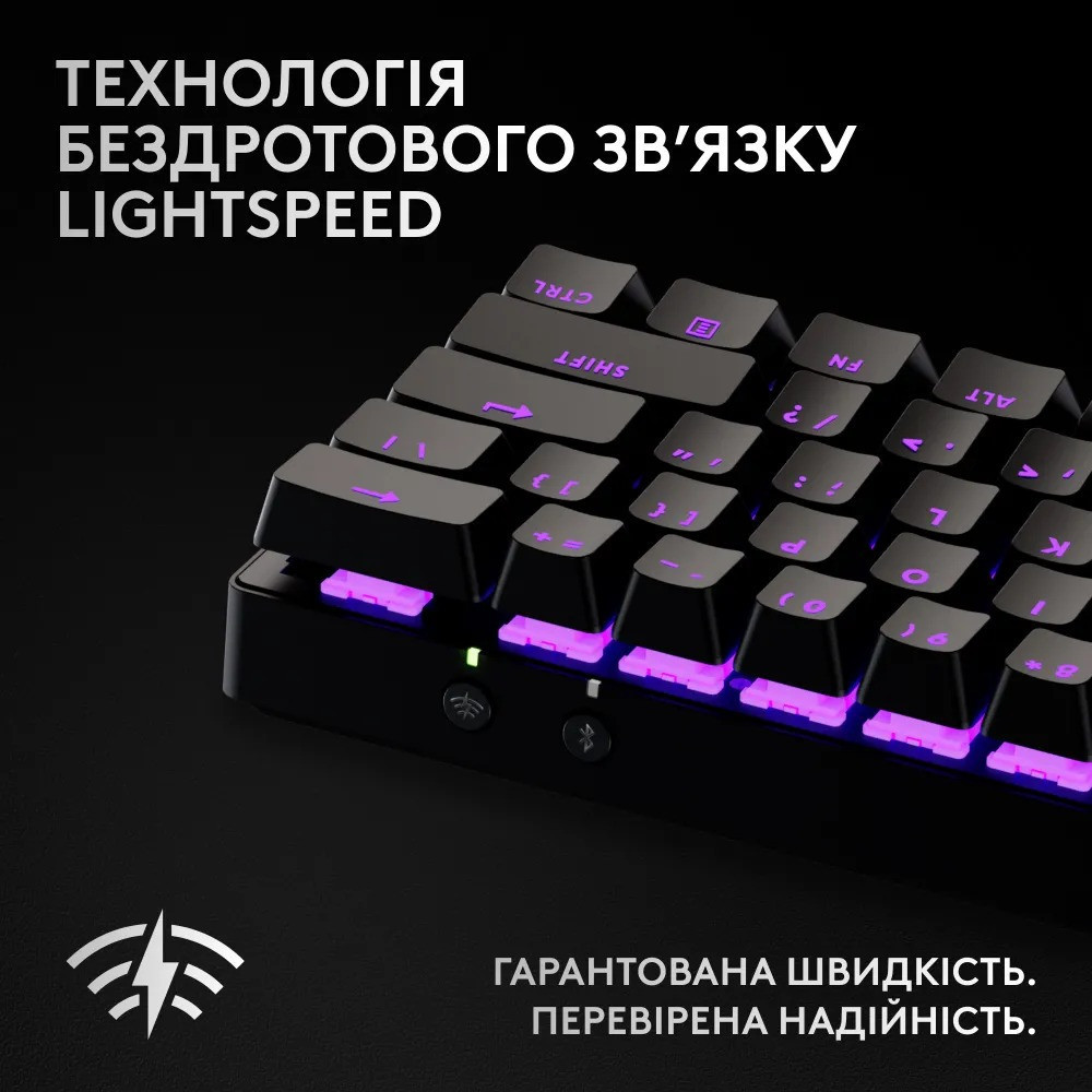 Клавіатура Logitech G PRO X 60 TKL GX Optical Black Tactile (920-011911) Чорний Харків - фото 7