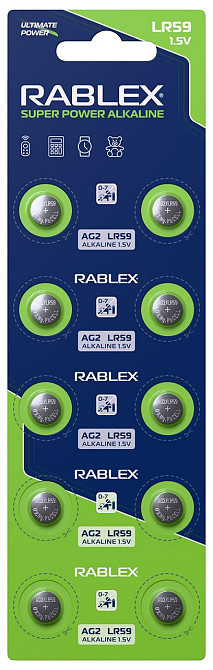 Батарейки-Таблетки Rablex LR59, AG2, New Design Днепр - изображение 1
