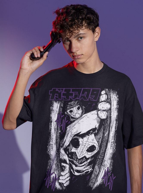 Футболка для мальчика аниме Гакхиакута Томе Джапанесе Танкобон оверсайз (рост от 165 до 180 ) Черний AnimeJ0958m Днепр - изображение 3