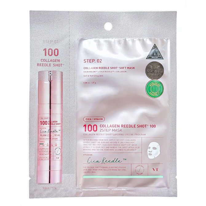 Маска зволожувальна колагенова Collagen Reedle Shot 100 2-Step Mask VT Cosmetics 1 шт Вінниця - фото 1
