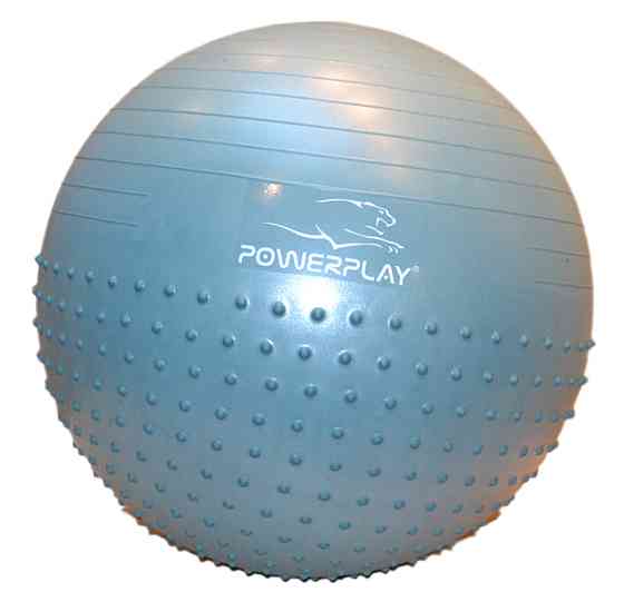 М'яч для фітнесу (фітбол) напівмасажний PowerPlay 4003 Ø65 cm Gymball Зелений + помпа Кам'янське