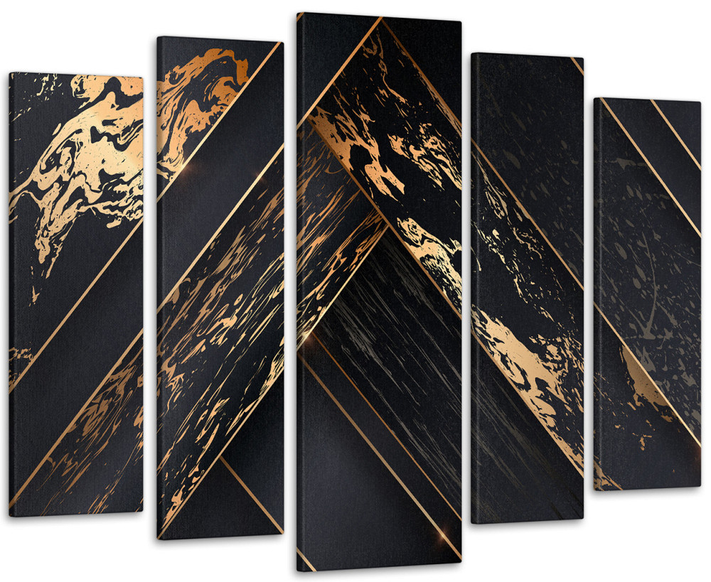 Модульна картина у вітальню / спальню Абстракція золотий Візерунок Art-384_5 ( 80х118см ) Київ - фото 1