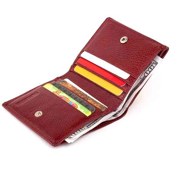 Компактний гаманець жіночий ST Leather 19257 Бордовий Київ