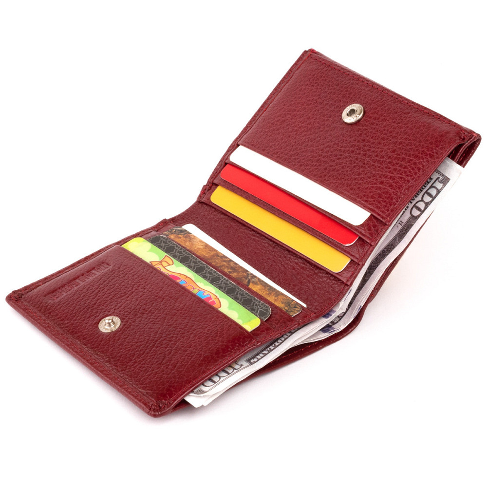 Компактний гаманець жіночий ST Leather 19257 Бордовий Київ - фото 5