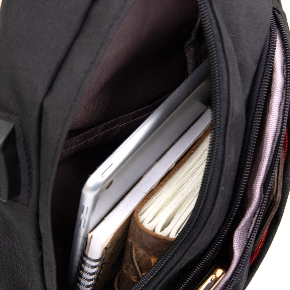 Сумка унисекс через плечо смарт текстильная Vintage 20550 Черная Киев - изображение 5