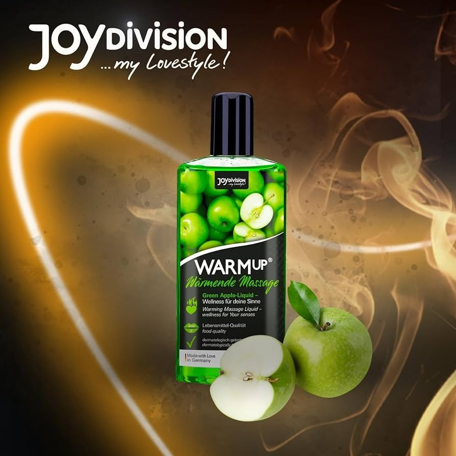 Съедобное массажное масло с разогревающим эффектом WARMup Green Apple 150 мл Sex Aura Киев - изображение 3