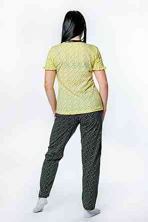 Домашний женский комплект, пижама, желтый, 100%хлопок Крохатушка одяг Киев
