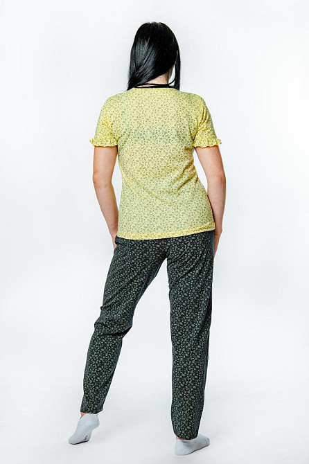 Домашний женский комплект, пижама, желтый, 100%хлопок Крохатушка одяг Киев - изображение 2
