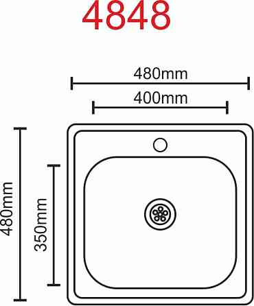 VALESO Кухонна мийка з нержавіючої сталі Valeso ДЕКОР 4848 (0,6/170 мм) Коломия