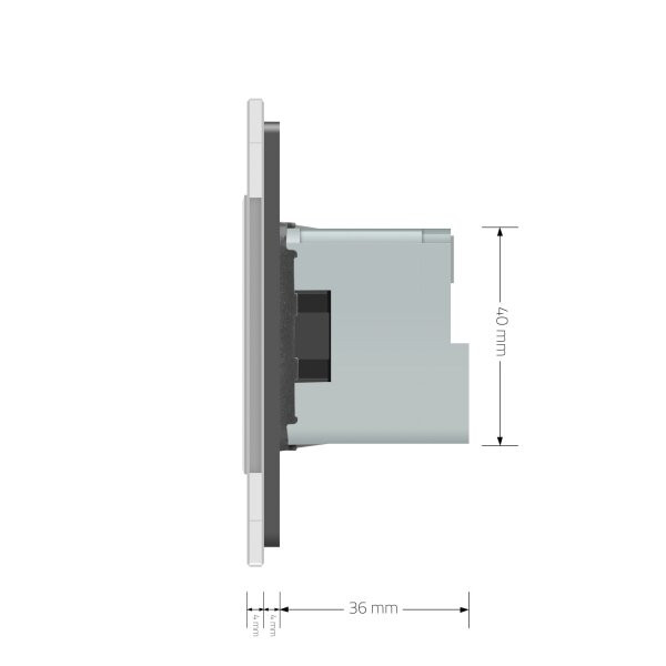 Розумна розетка ZigBee з заземленням Livolo сірий (VL-FCTC16AZ-2IP) Коломия - фото 4