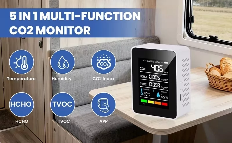 Детектор якості повітря MT05 Monitor CO2 (Білий) Вінниця - фото 6