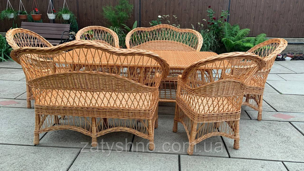 Комплект мебели большой, натуральный, плетеный из лозы Киев - изображение 5