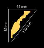 Потолочный плинтус 2м   GP-9     89х65 mm Днепр