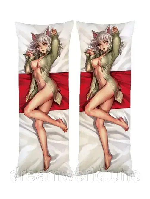 Подушка дакімакура Історії Монстрів Кішка Неко декоративна партова подушка для обіймання 50х170 Харків - фото 1