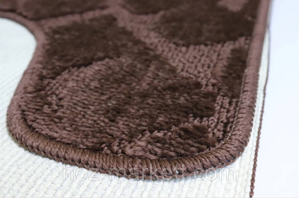 Коврики в ванную и туалет 100 х 60 коричневые производство Турция Харьков - изображение 5