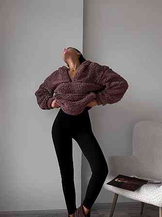 Стильный женский теплый костюм двойка Тедды,рубчик плотный с начесом мокко, 42/44 Одесса