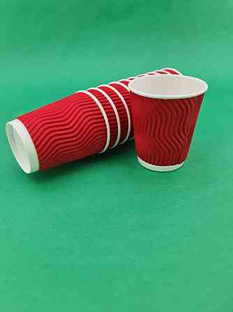 Стакан гофрований 175мл "Червоний" Маестро (20 шт) Харків