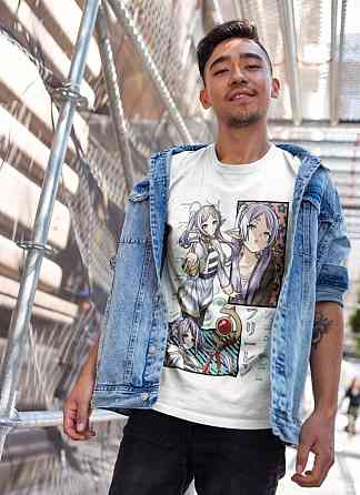 Футболка для мальчика аниме Фриерен Бейонд Джоурней С оверсайз (рост от 165 до 180 ) Черний AnimeJ0978m Днепр