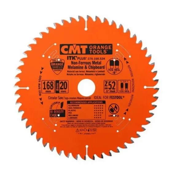 Пильний диск по алюмінію CMT 168x20x52Т K1.8/1.2 (276.168.52H) Одеса