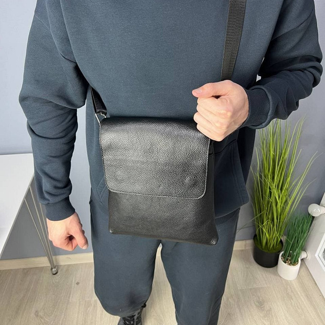 Сумка через плечо мужская молодежная маленькая барсетка, чернаяMasterSem Киев - изображение 6