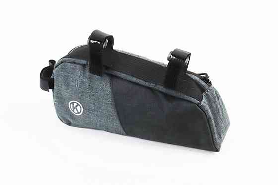 Сумка на раму 250х110х60мм, кріпл. на липучці, сіро-чорна Киев