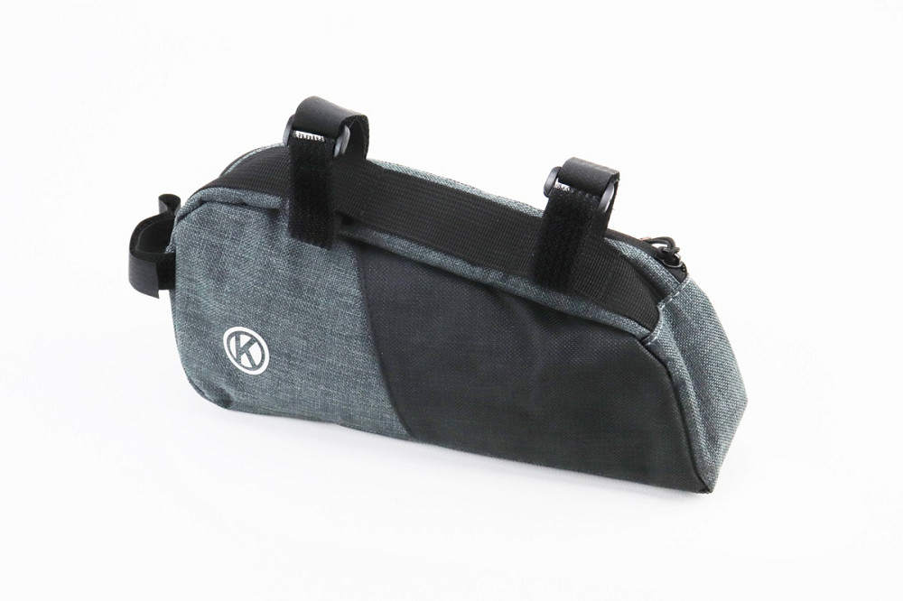 Сумка на раму 250х110х60мм, кріпл. на липучці, сіро-чорна Киев - изображение 2