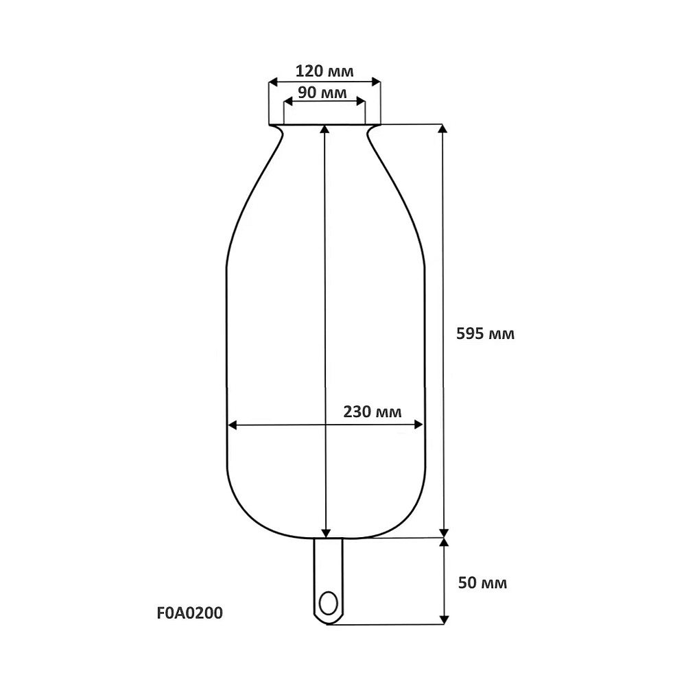 Гумова мембрана для бака Se.Fa D.90  60/80/100 л з хвостом Тернополь - изображение 3