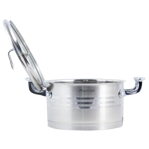 Каструля нержавіюча сталь 3,1л 20*11см з кришкою 5855 KAMILLE Житомир - изображение 3