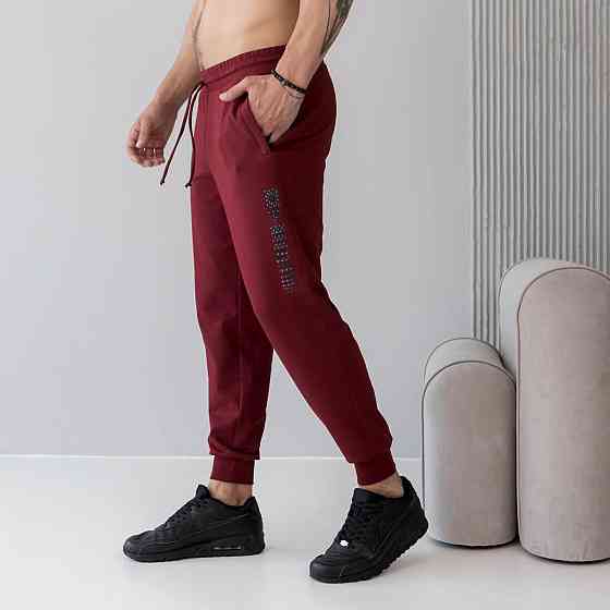 Штани джогери чоловічі TotalFit EM1 XXL, Бордовый Киев