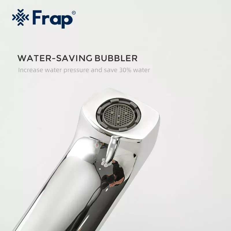 Змішувач для раковини високий Frap F1071-2 хром Київ - фото 3