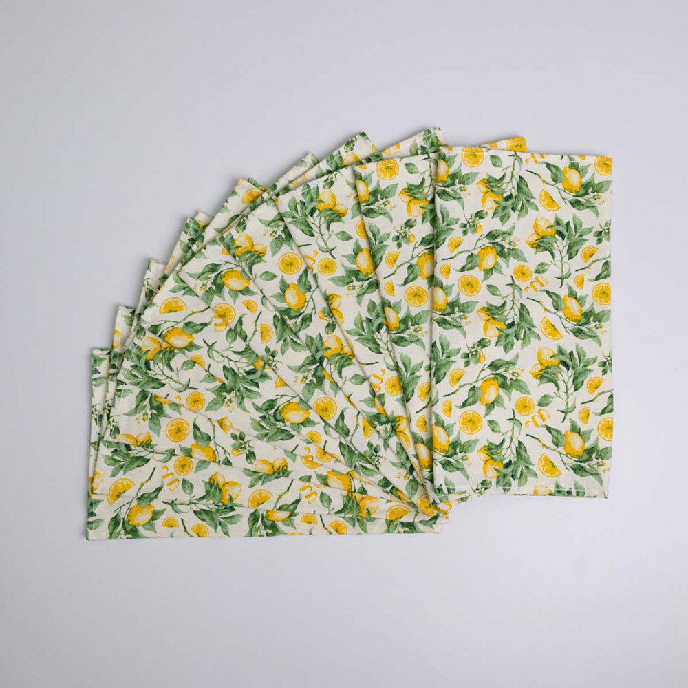 Махровое кухонное полотенце Лимоны 40х60 см 300г/м2 GM Textile (Салатный) Сумы - изображение 4