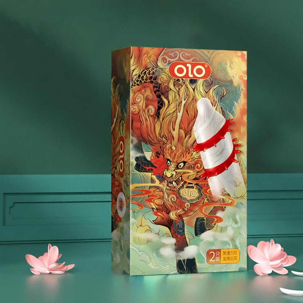 Презервативи стимулюючий з вусиками OLO Kirin з силіконовою змазкою 18 см 2 шт. Вінниця - фото 2