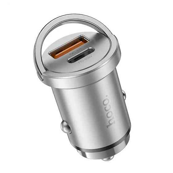 Автомобільний зарядний пристрій HOCO NZ10 Handy PD45W+QC3.0 car charger Silver Киев