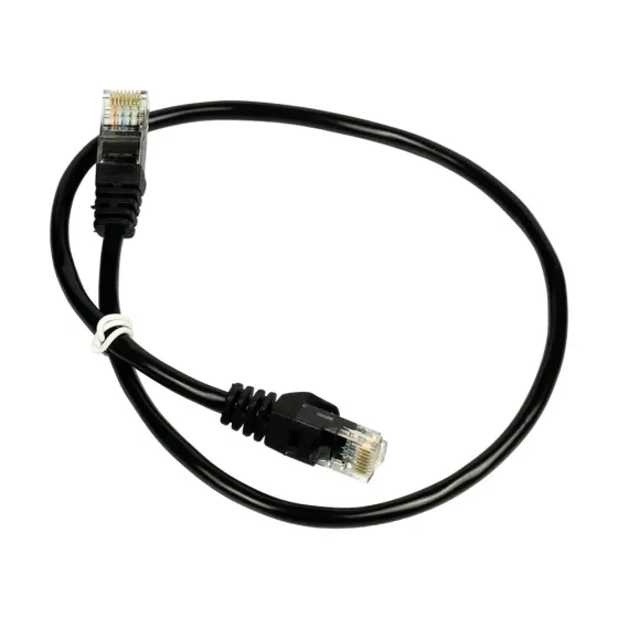Патч-корд мережевий Trinix UTP, RJ-45, CAT.5 0.3m Black (73-00604) Київ