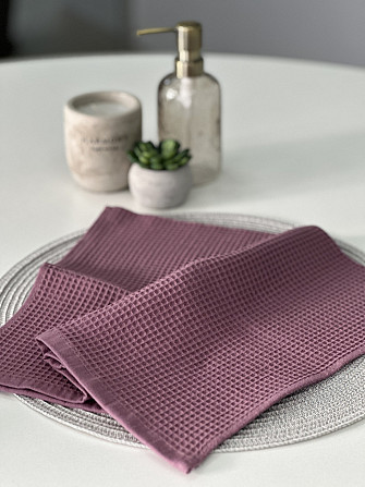 Вафельное полотенце Ideal Textile 70х140 см 240 г/м2 (56860827) Пудровий Черновцы - изображение 1