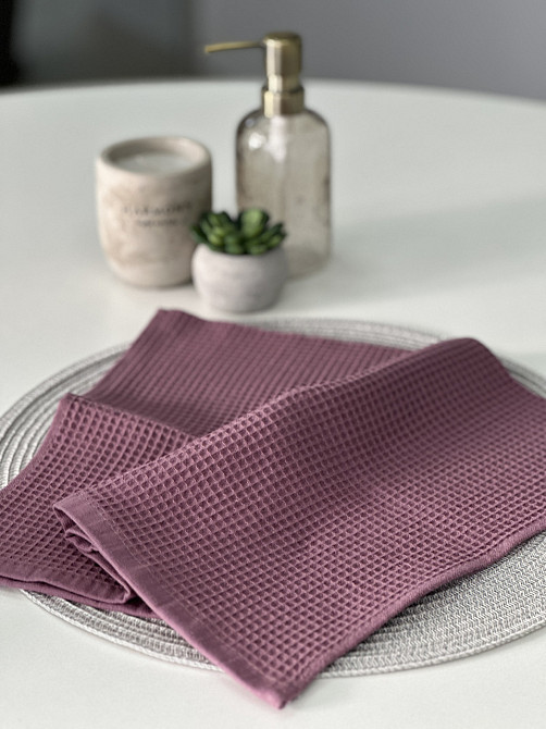 Вафельний рушник Ideal Textile 70х140 см 240 г/м2 (56860827) Пудровий Чернівці - фото 1