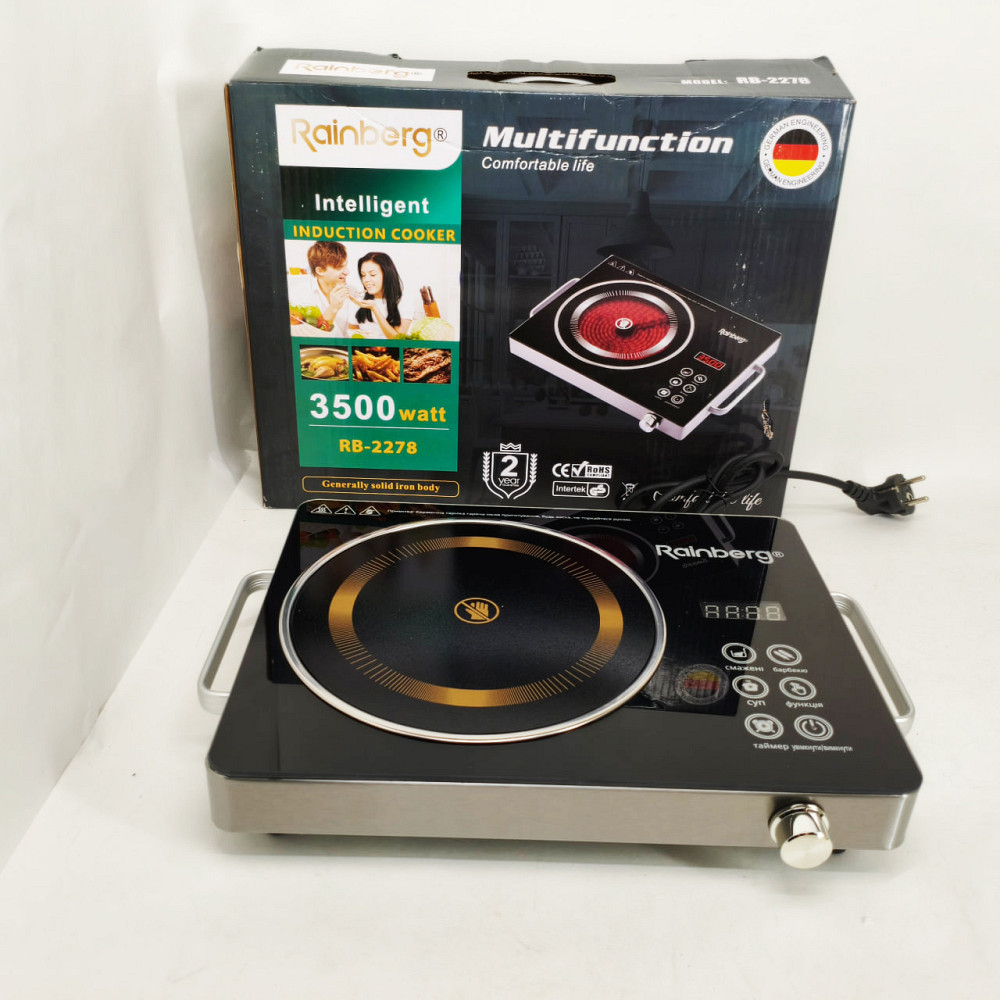 Плита бытовая переносная Rainberg RB-2278 3200Вт, Комфорка электрическая, Плита напольная мощная EN-55 Львов - изображение 7