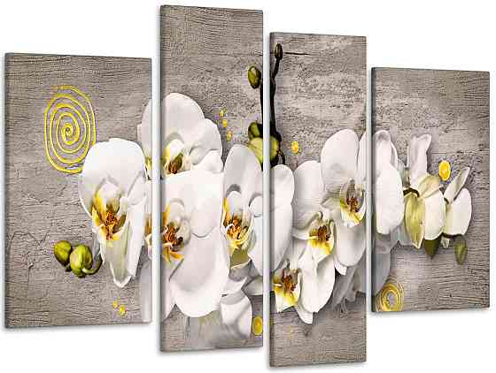 Модульна картина Абстракція Орхідея Art-161_4 Київ