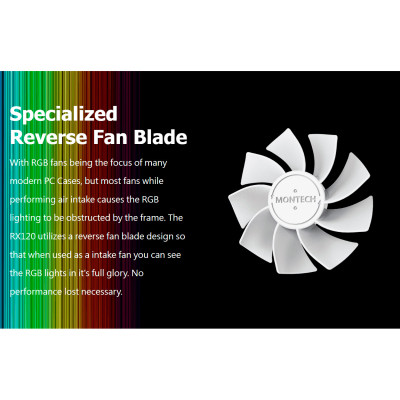 Кулер до корпусу MONTECH RX120 PWM (W31) Вінниця - фото 6