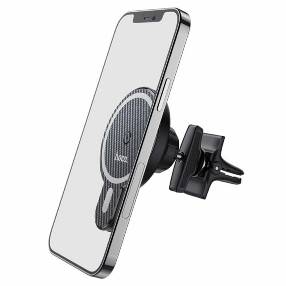 Тримач для мобiльного з БЗП HOCO CA85 Ultra-fast magnetic wireless charging car holder Black Київ - фото 5