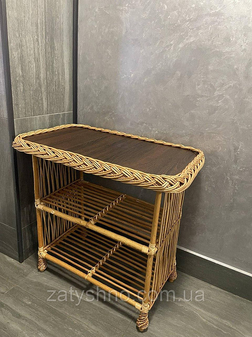 Столик етажерка из лозы Киев - изображение 5