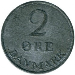 Монета 2 эре. 1948-1972 год, Дания. (В) Полтава - изображение 1