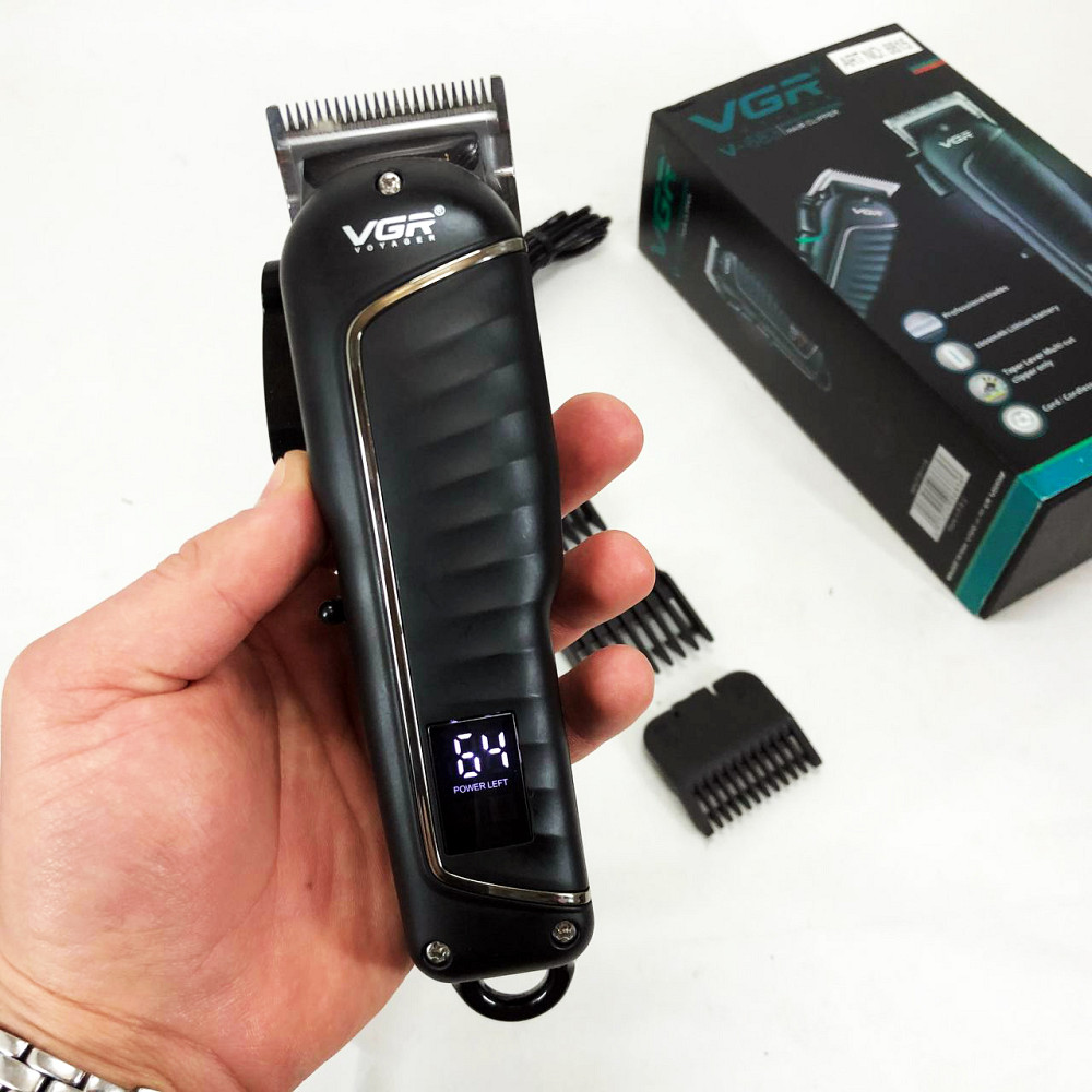Машинка для стрижки волосся з регульованою насадкою VGR V-683, Профі машинка для стрижки волосся LI-68 Львів - фото 10