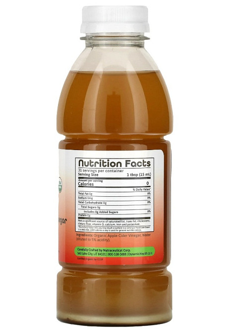 Яблочный уксус, Apple Cider Vinegar with Mother, Dynamic Health, 473 мл Київ - фото 2