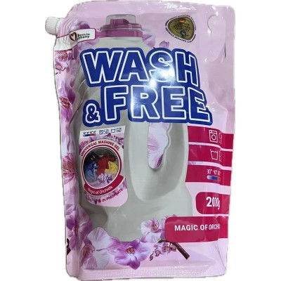 Гель для стирки Wash&amp;Free Универсальный Магия орхидей Дой-пак 2 кг (4823128005865) Вінниця - фото 1