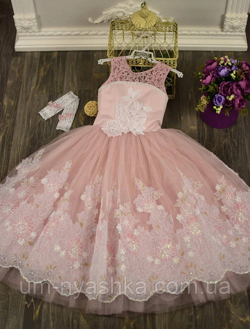 Длинное нарядное платье Кружево на 5-7 лет Кривой Рог - изображение 8