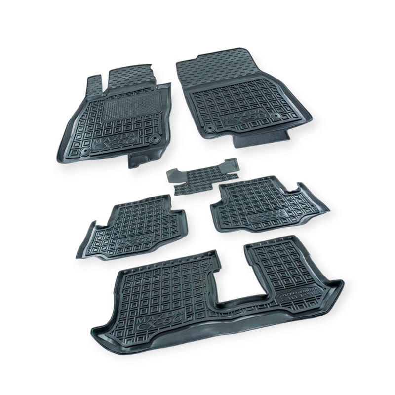 Килимки Mazda cx-90 2023-> (7 місць) mod борт 2,5см, з перемичкою салону Мукачево - фото 1